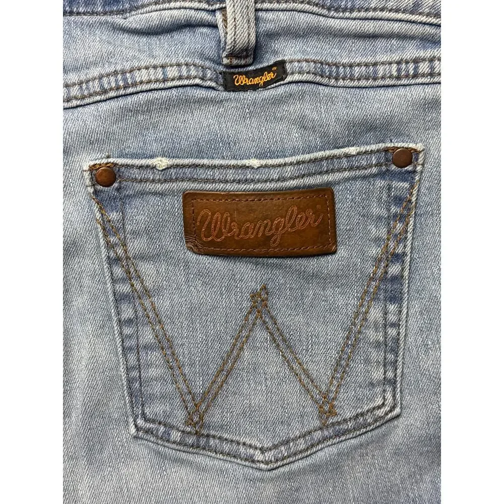 Wrangler Retro Women's High Rise Trouser‎ Flare Blue Jeans - 33x34 (35x32)